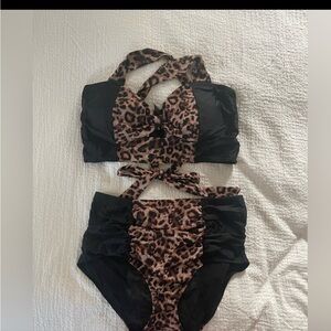 Torrid 2 piece Leopard swimsuit